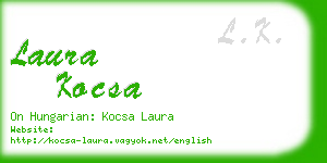 laura kocsa business card